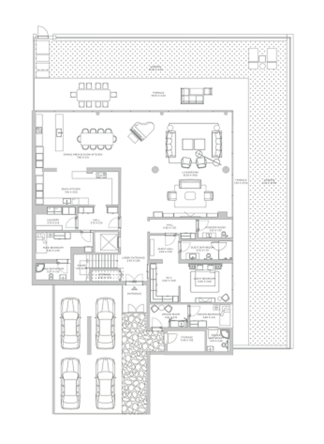 Rixos Dubai Islands Hotel & Residences 4 Bedroom floor plan