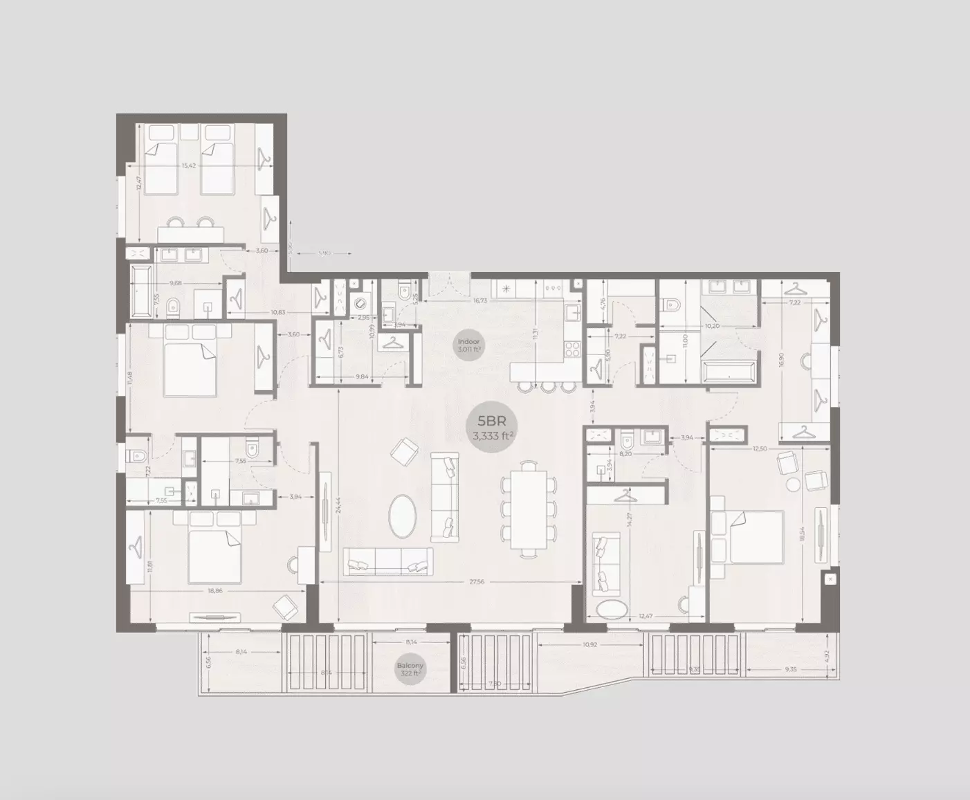 Sea Legend One 5 BR floor plan