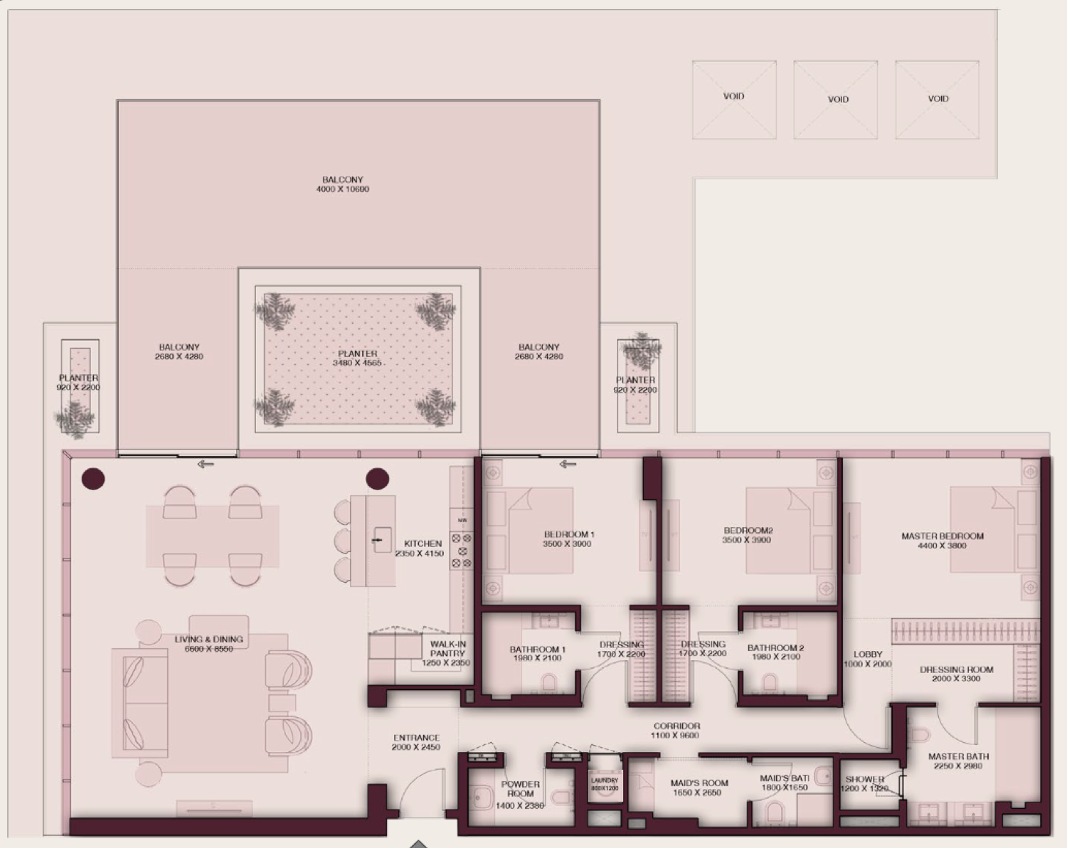 Shoaq 3BD-02 floor plan