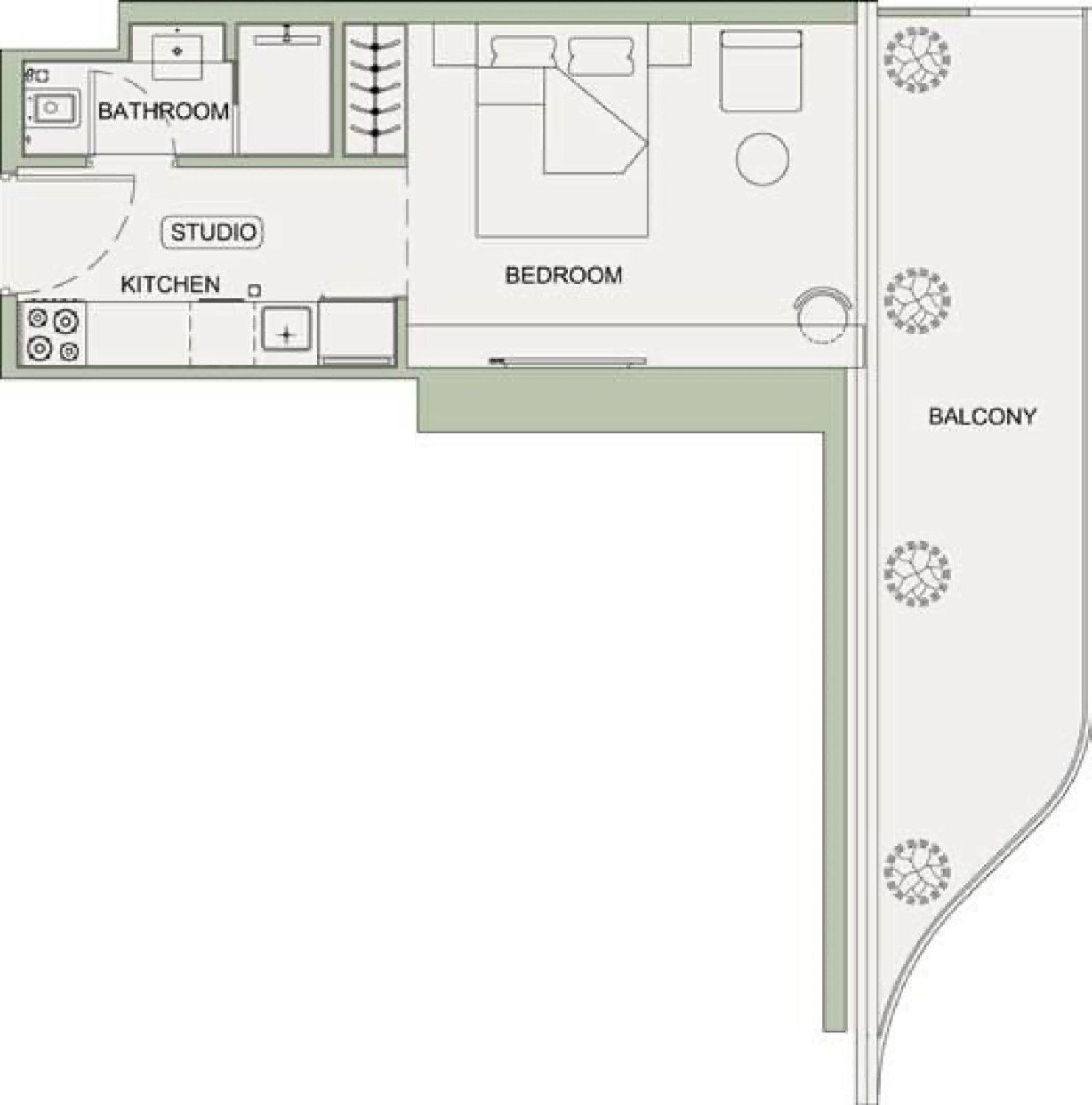 Sky Terraces Studio floor plan