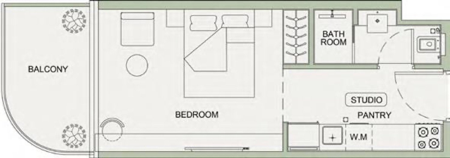 Sky Terraces Studio floor plan