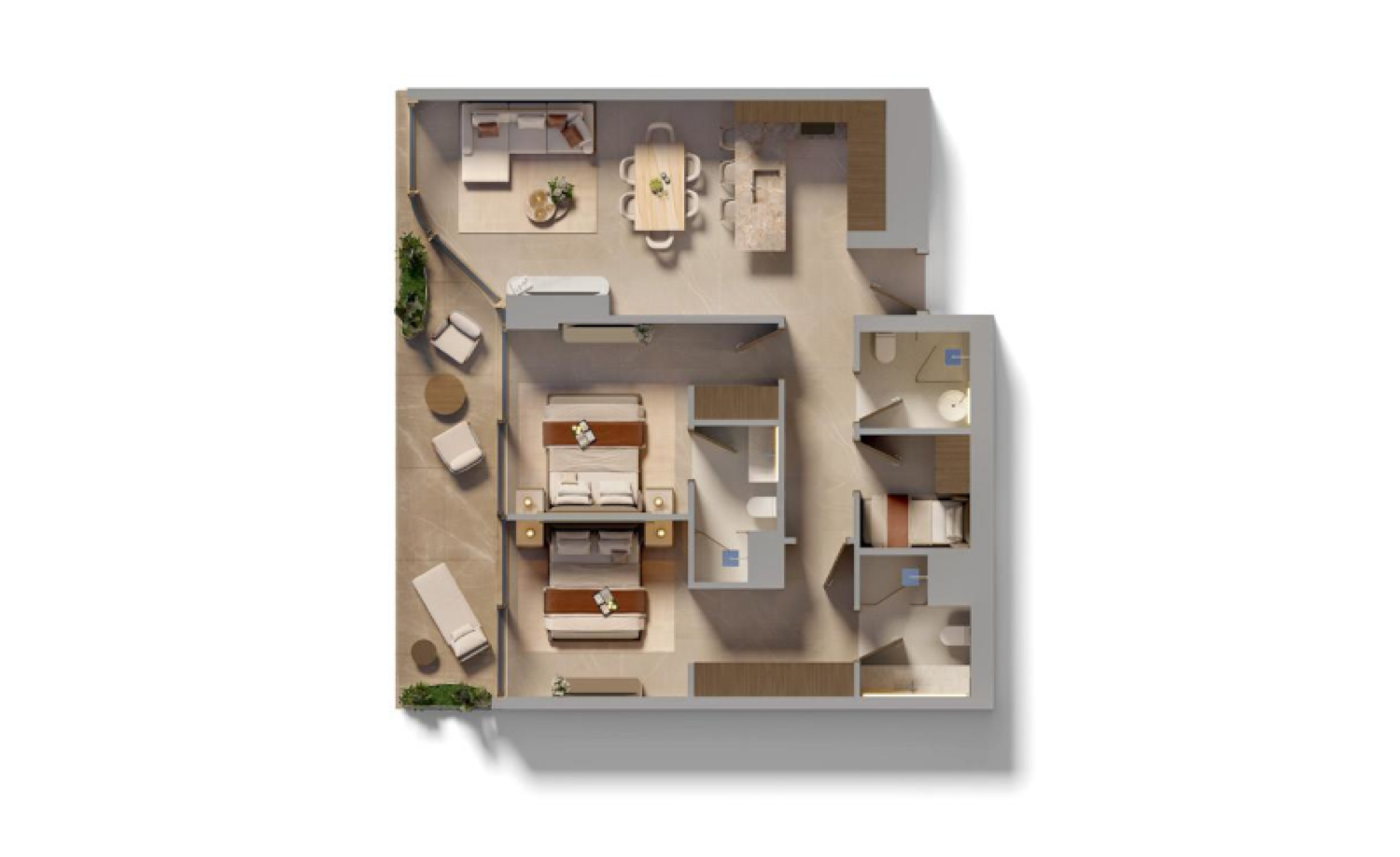 Sol Luxe  2 Bedroom Type 2 floor plan