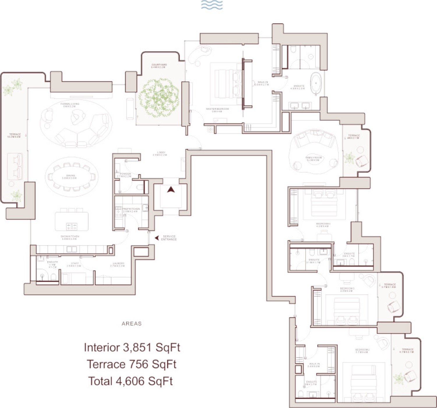 Solaya 4 Bedroom Type A floor plan