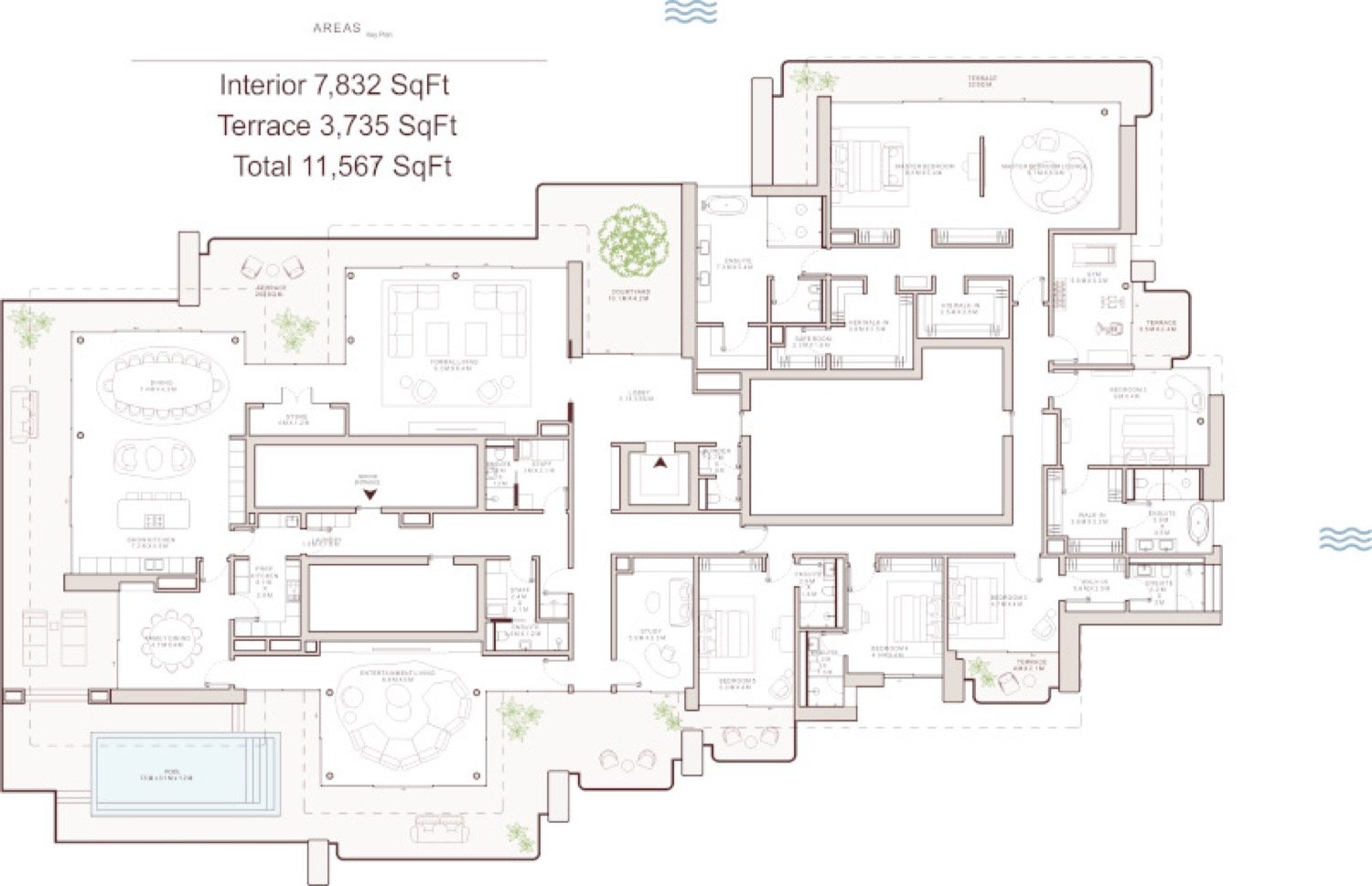 Solaya 5 Bedroom Penthouse floor plan