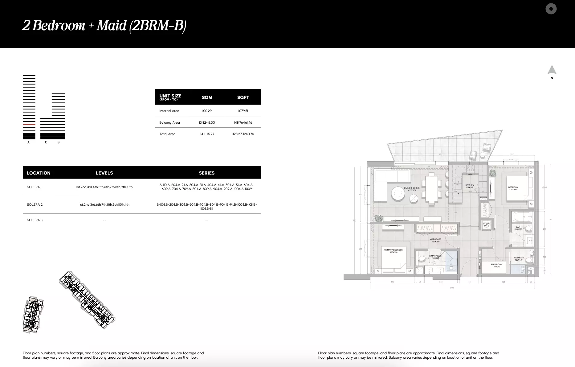 Solera 2 BR floor plan
