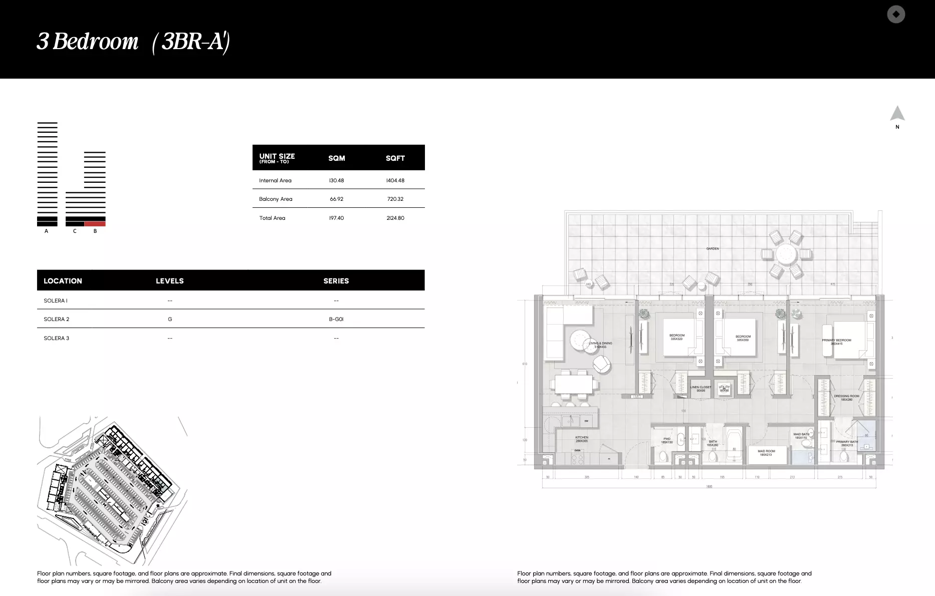 Solera 3 BR floor plan
