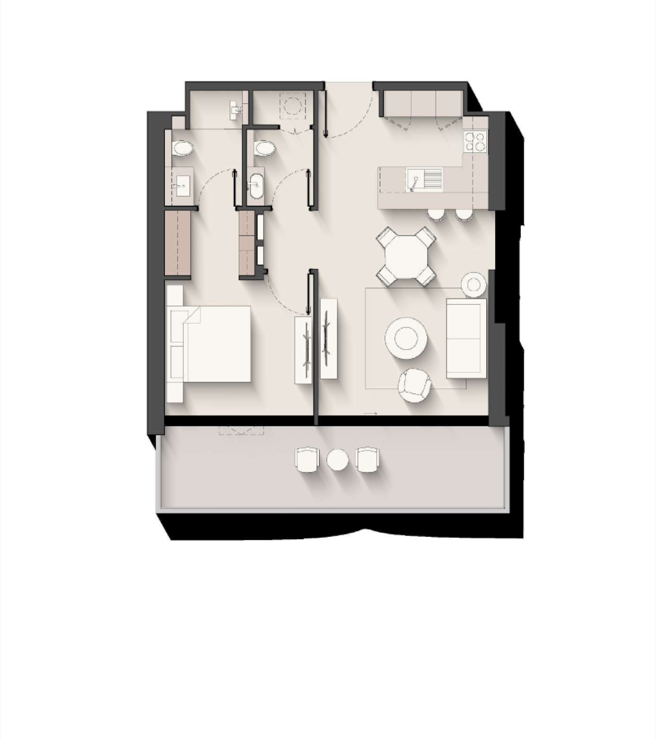 Soto Grande 1 Bedroom Type 2 floor plan