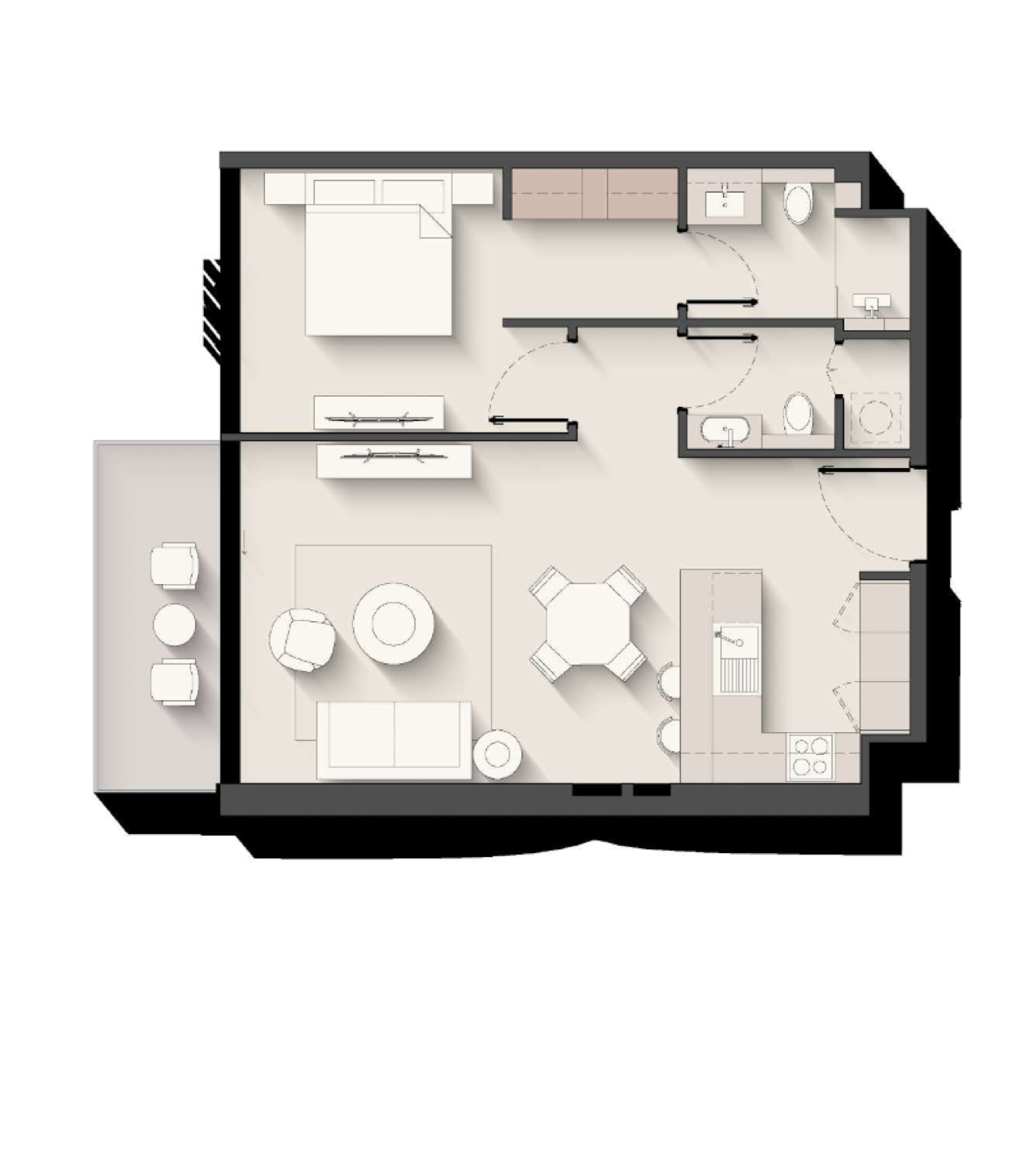 Soto Grande 1 Bedroom Type 3 floor plan