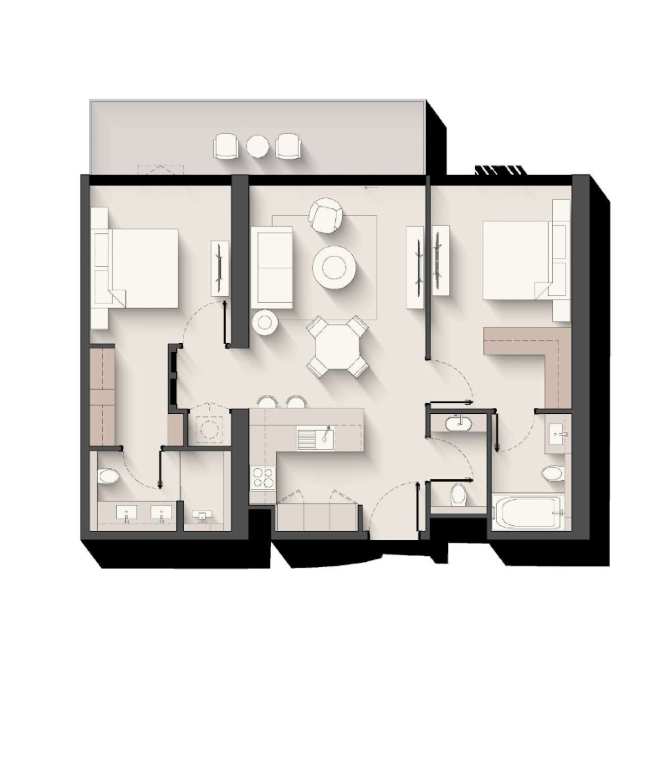Soto Grande 2 Bedroom Type 1 floor plan