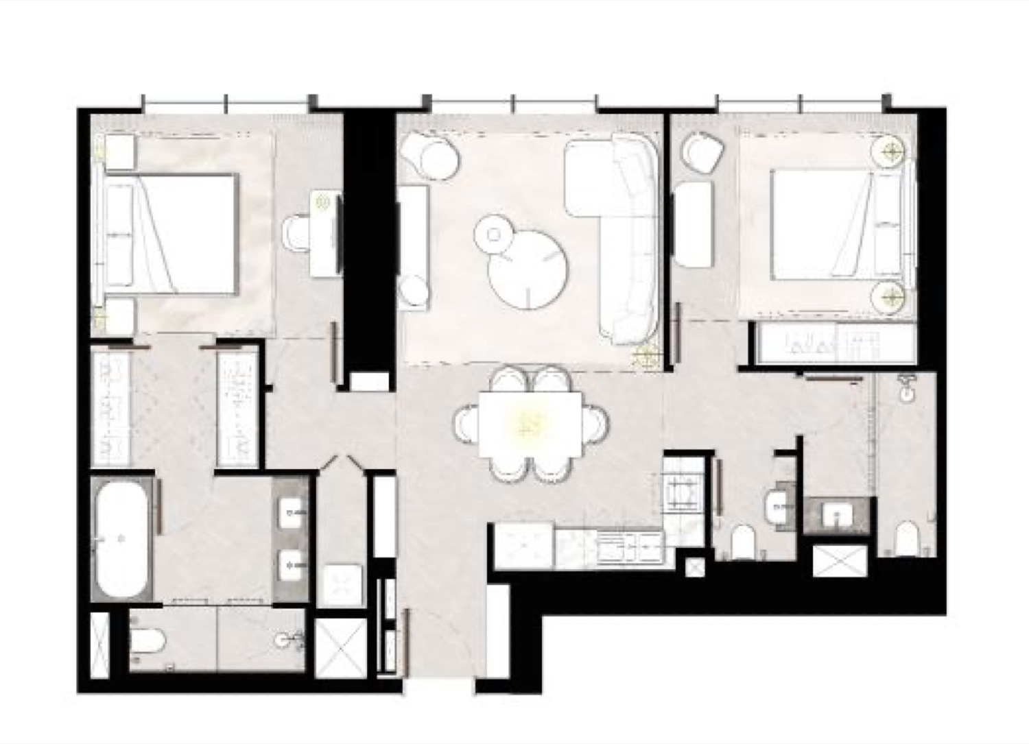 St. Regis Residences 2 BR floor plan