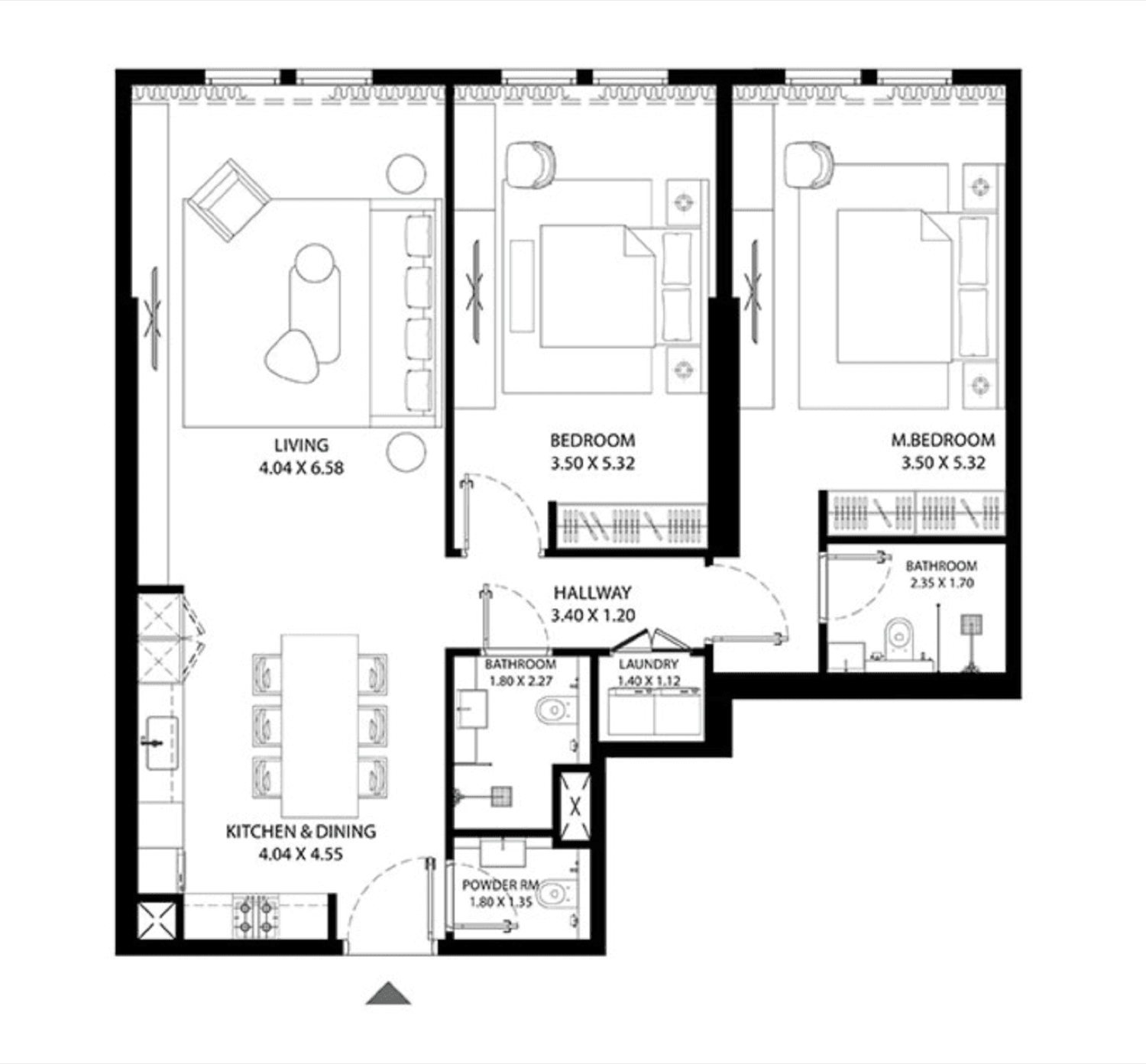 Sukoon 2 Bedroom Type 2 floor plan