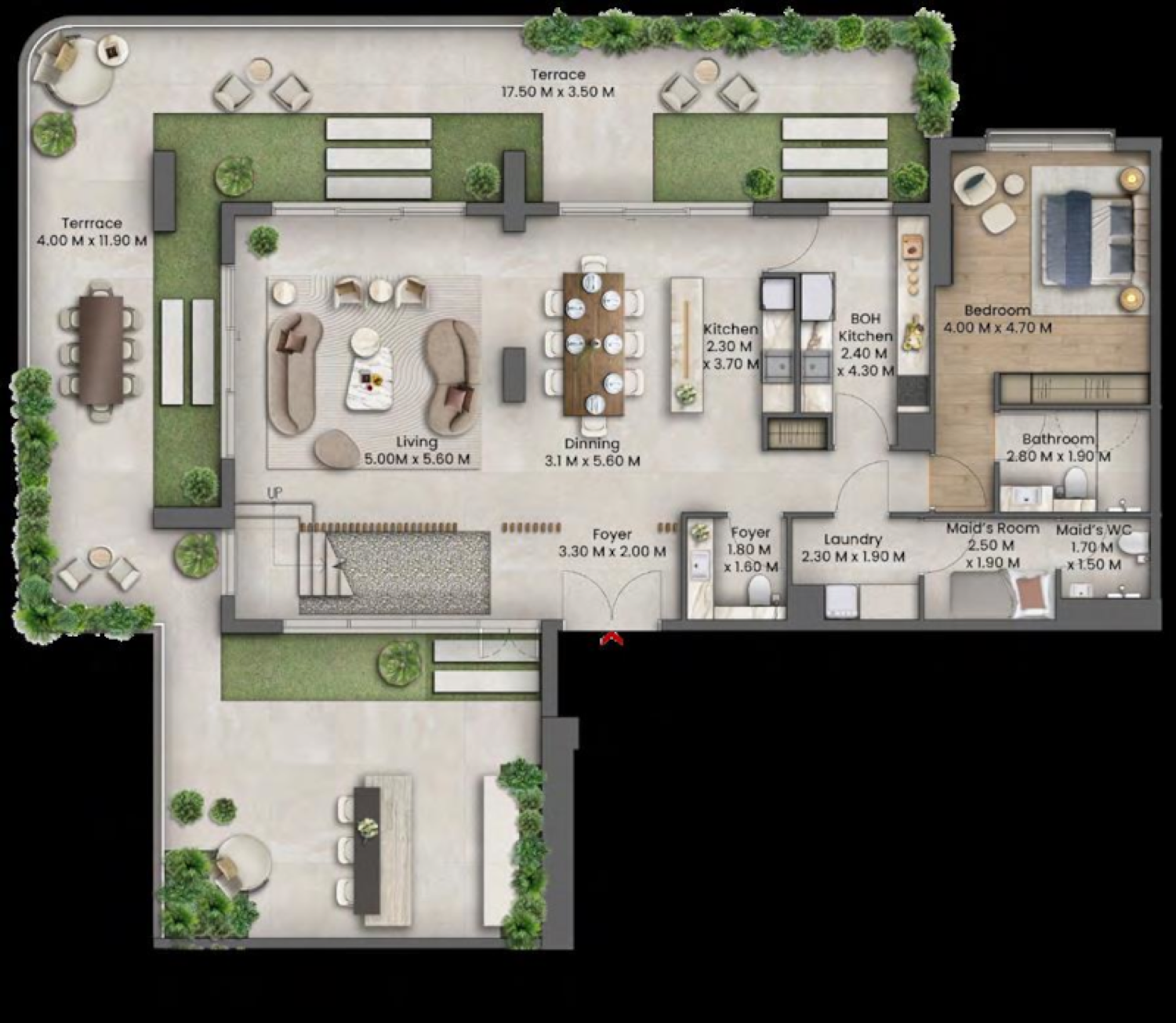 Talea 4 Bedroom Penthouse floor plan