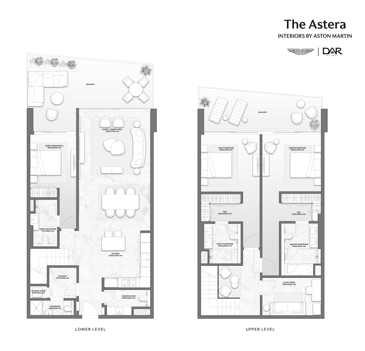 The Astera, Aston Martin Residences 3 BR Villa floor plan