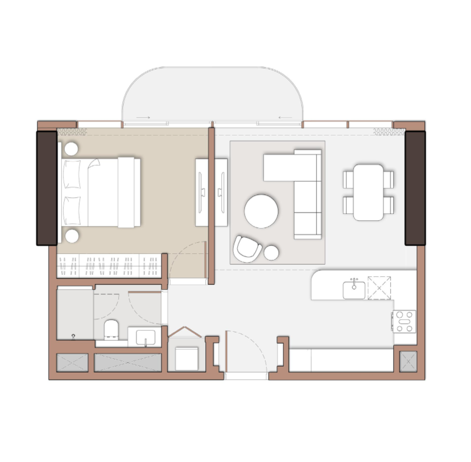 The Edit 1 Bedroom Type 1 floor plan
