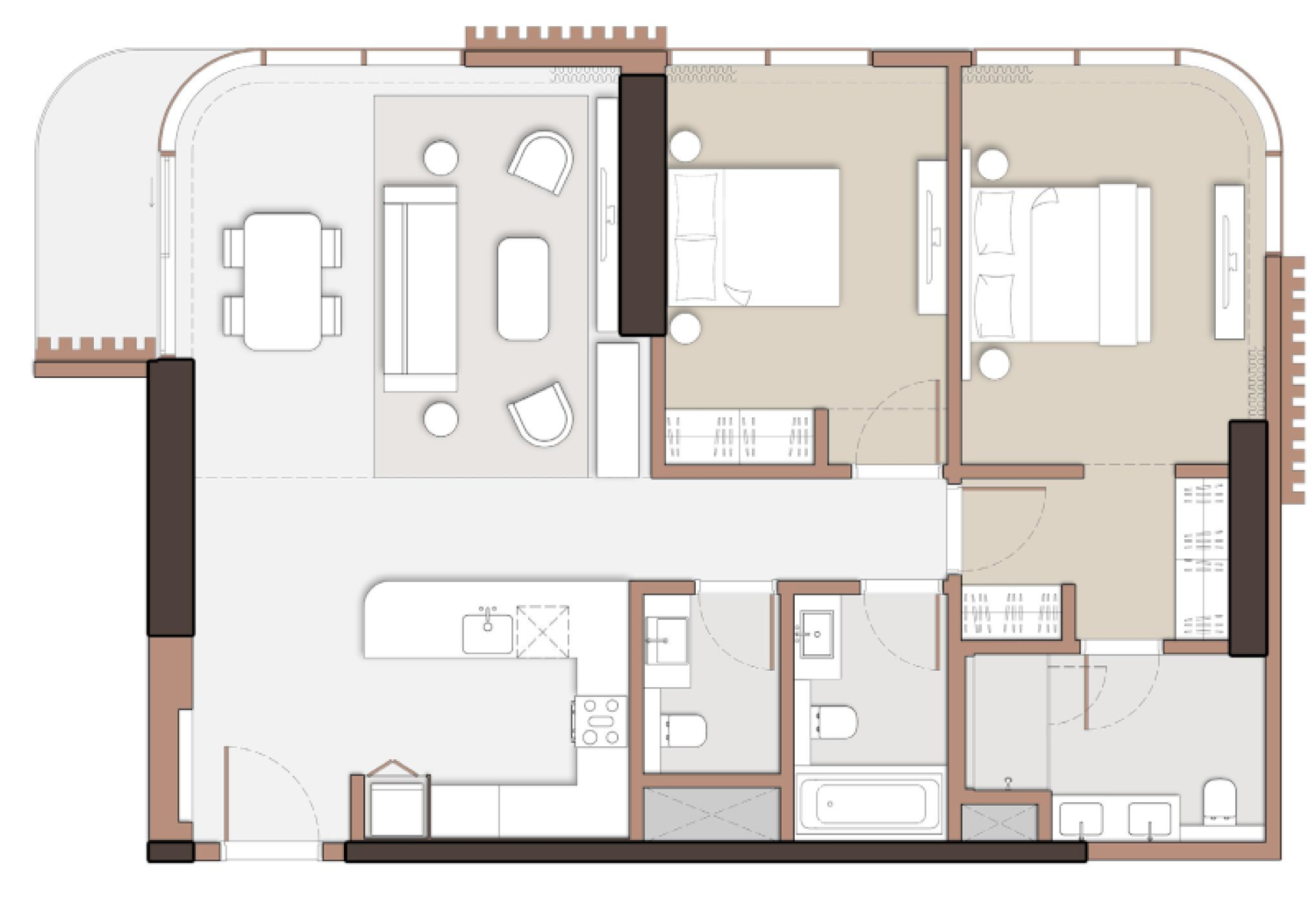 The Edit 2 Bedroom Type 2 floor plan