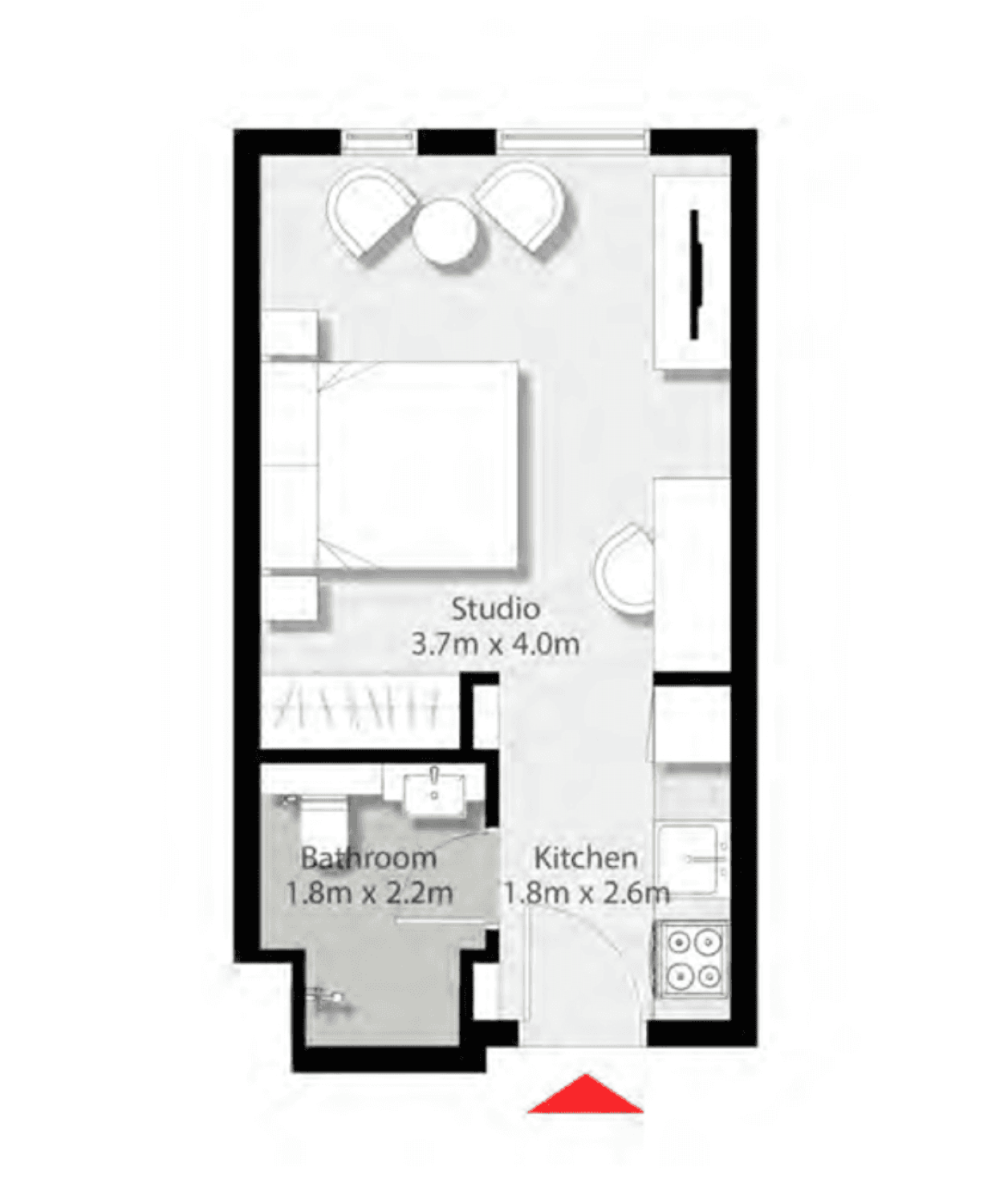 The Riff Studio Type A floor plan