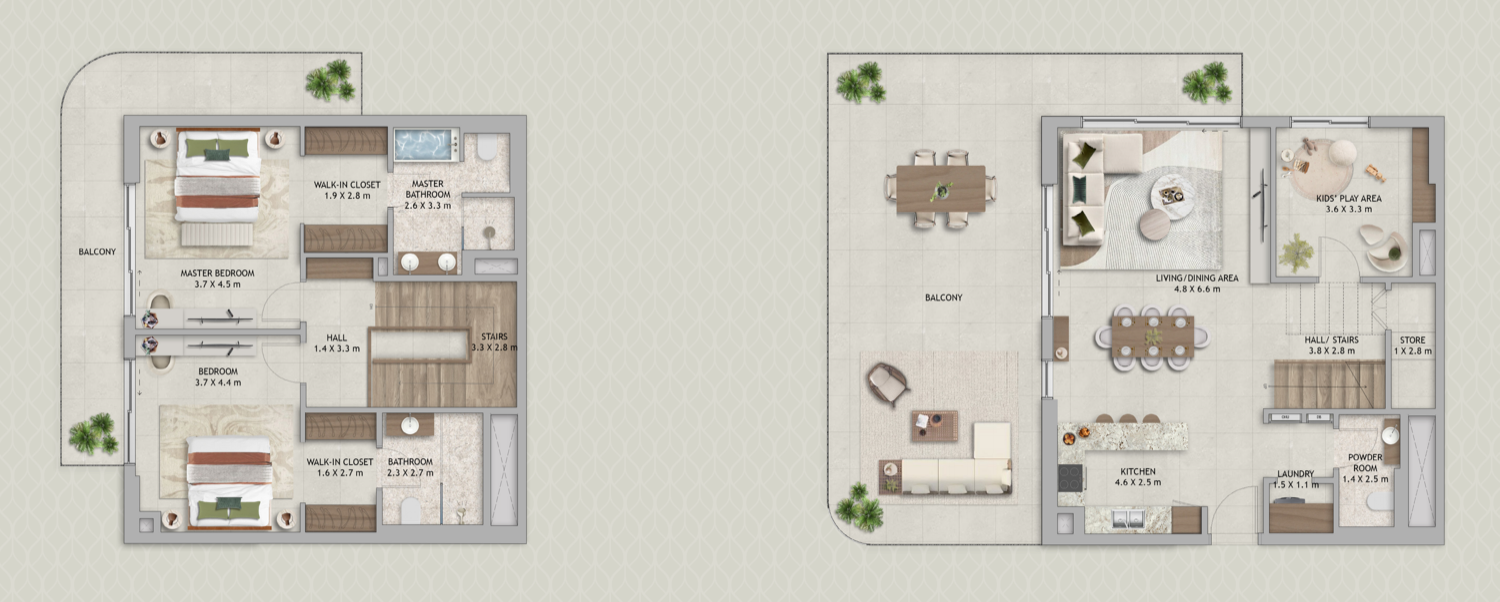 The Wild's Residences 2 BR Duplex floor plan