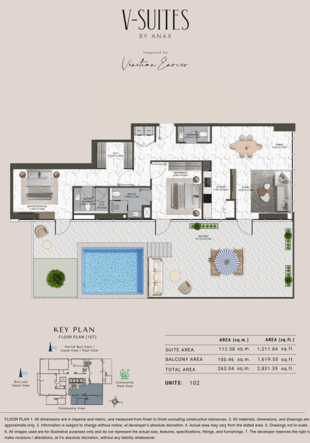 V-Suites 2 Bedroom Type 2 floor plan