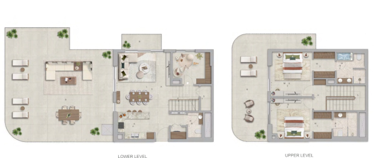 Verdes by Haven 2 Bedroom  Duplex Type 1 floor plan