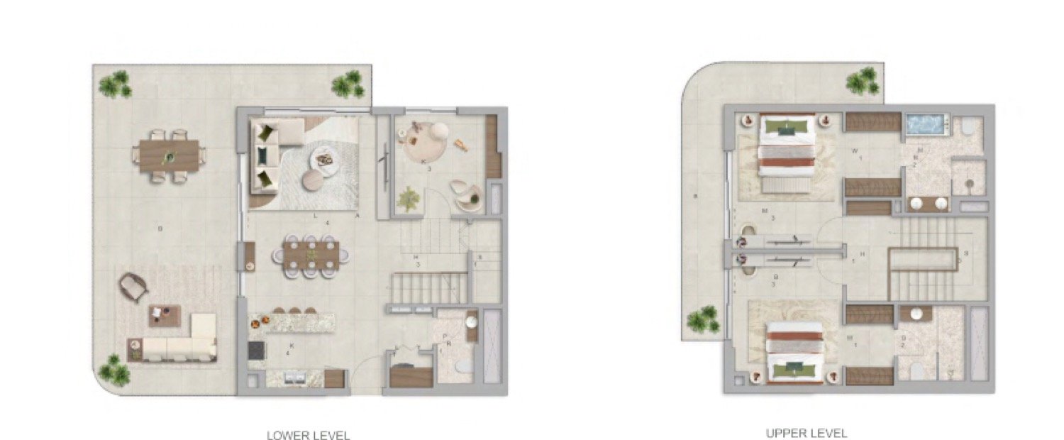 Verdes by Haven 2 Bedroom  Duplex Type 2 floor plan