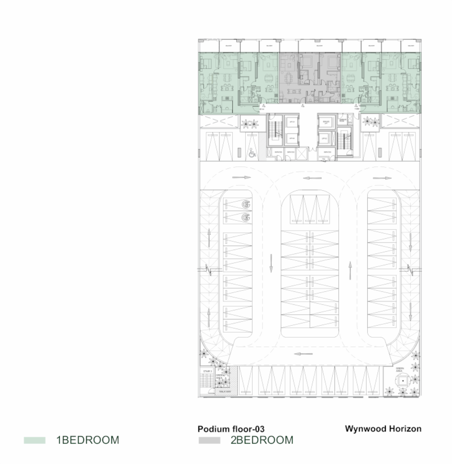 Wynwood Horizon 3rd Podium Floor floor plan